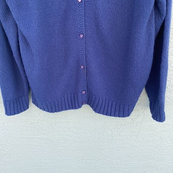 Vintage Leon Levin Blue Cardigan Sz PL - Picture 3 of 13